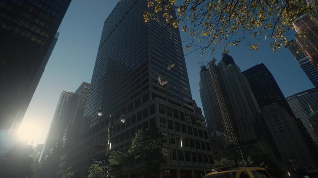 Wide low shot of New York City